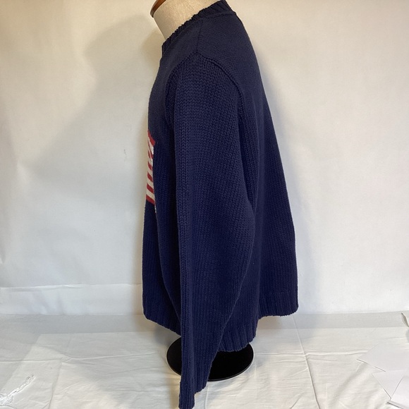 Vintage 90’s American Flag Men’s Sweater Size XL Coldwater Creek - Picture 5 of 11